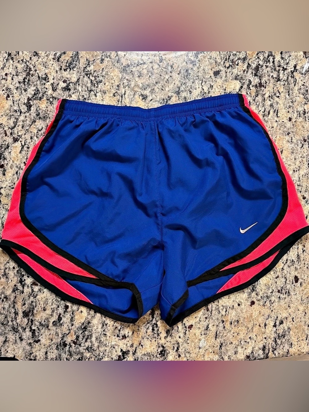 Nike Tempo Running Shorts Men's Blue & Red Athletic Shorts